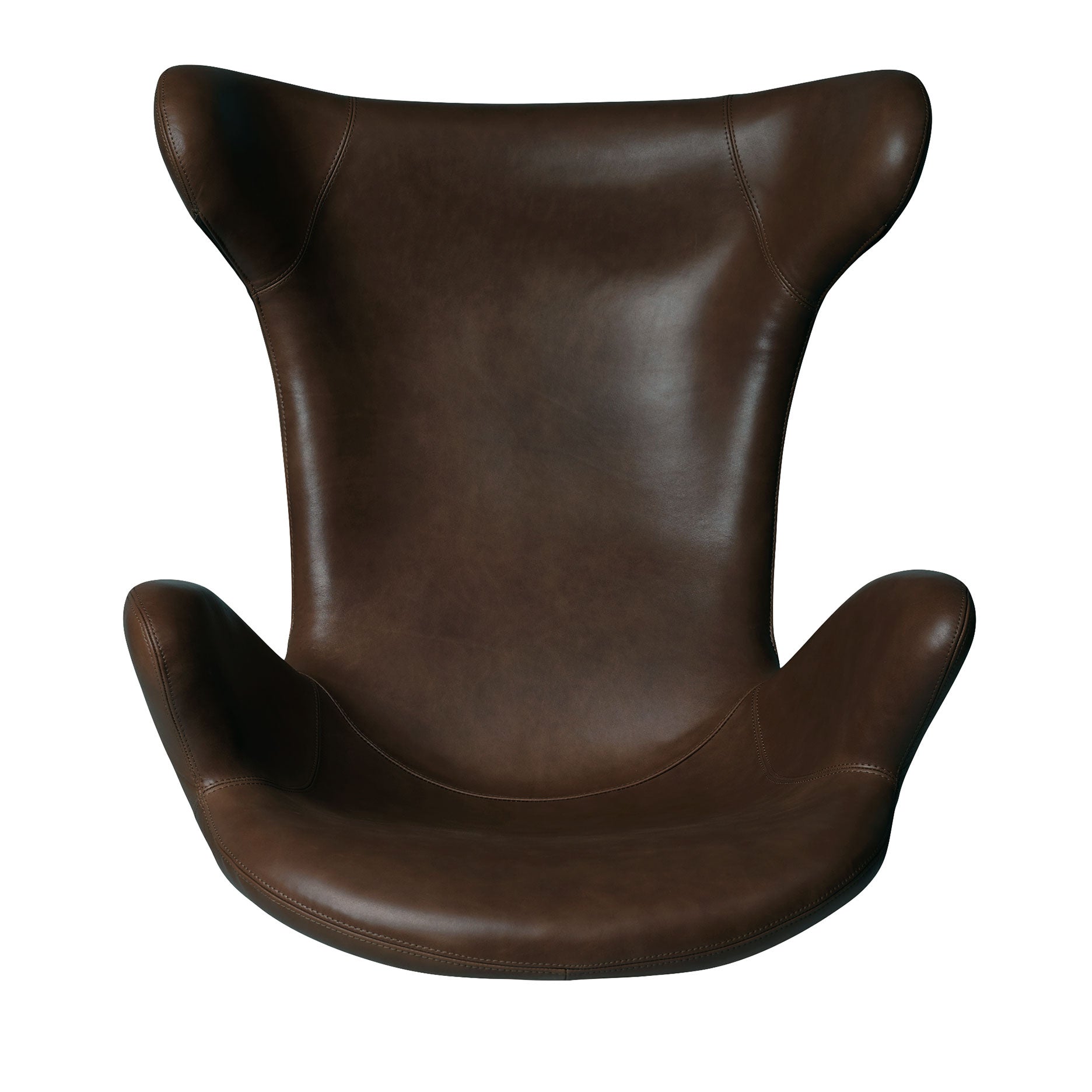 Victor loungestol læder m. sort drejesokkel